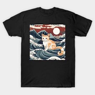 orange cat japanese art syle T-Shirt